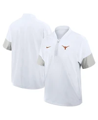 Nike Men's White Texas Longhorns 2025 Sideline Short Sleeve Quarter-Zip Coach Jacket