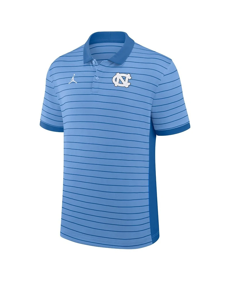 Jordan Men's Carolina Blue North Tar Heels 2025 Early Season Coaches Sideline Victory Stripe Performance Polo Shirt