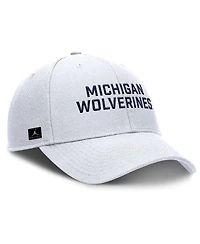 Nike Men's White Michigan Wolverines Rise Practice Adjustable Hat