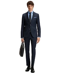 Boss by Hugo Men's Micro-Patterned Virgin Wool Slim-Fit Suit