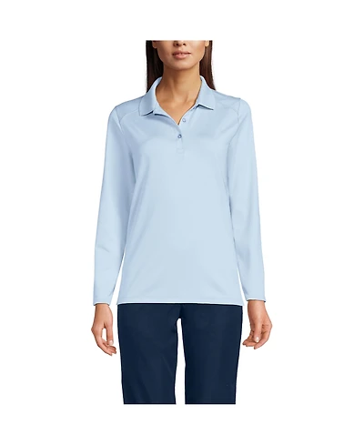 Lands' End Women's Long Sleeve Feminine Fit Rapid Dry Polo Shirt