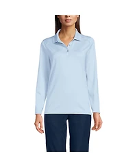 Lands' End Women's Long Sleeve Feminine Fit Rapid Dry Polo Shirt