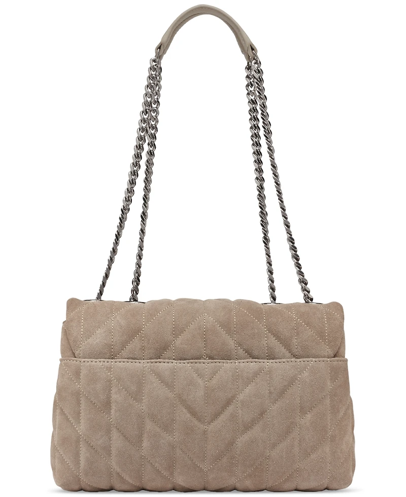 Karl Lagerfeld Paris Lafayette Medium Suede Shoulder Bag