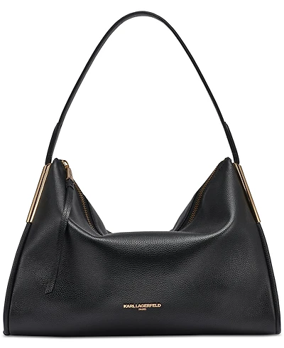 Karl Lagerfeld Paris Valerie Large Leather Hobo Bag