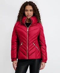 Karl Lagerfeld Paris Women's Pillow-Collar Puffer Coat