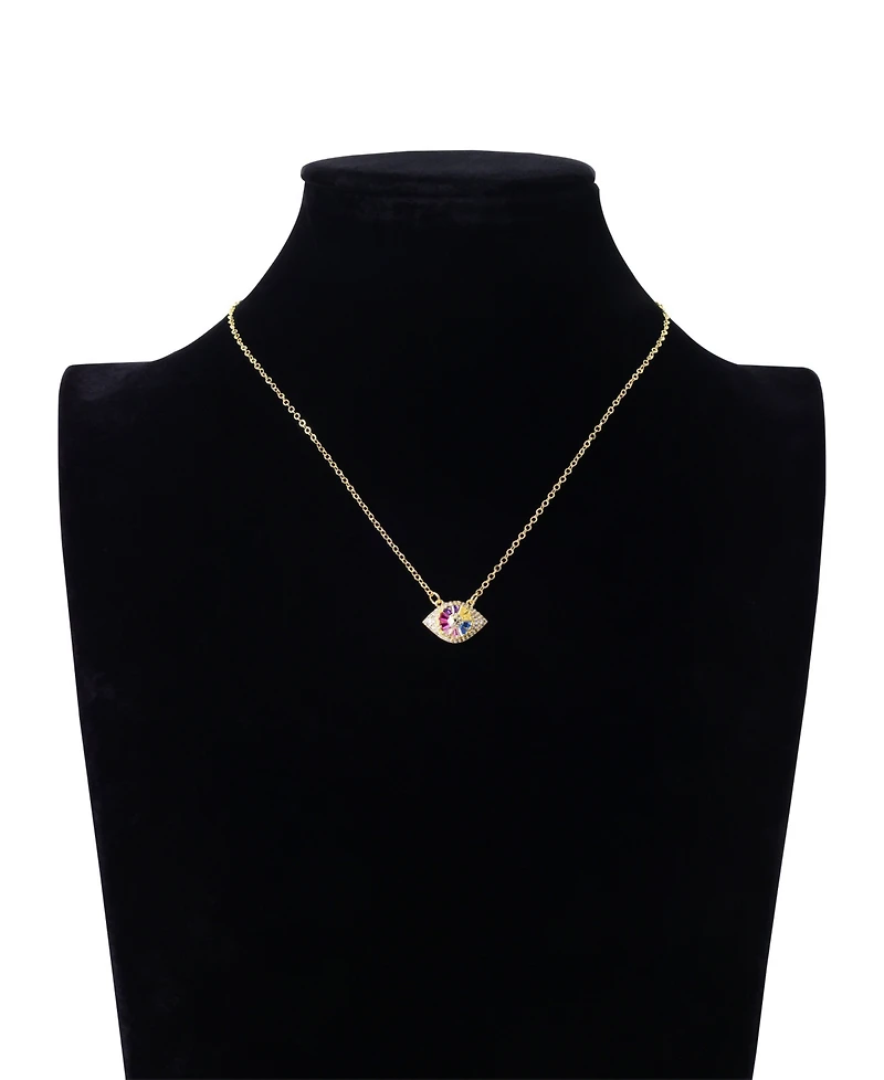 Unwritten Cubic Zirconia Evil Eye Pendant Necklace
