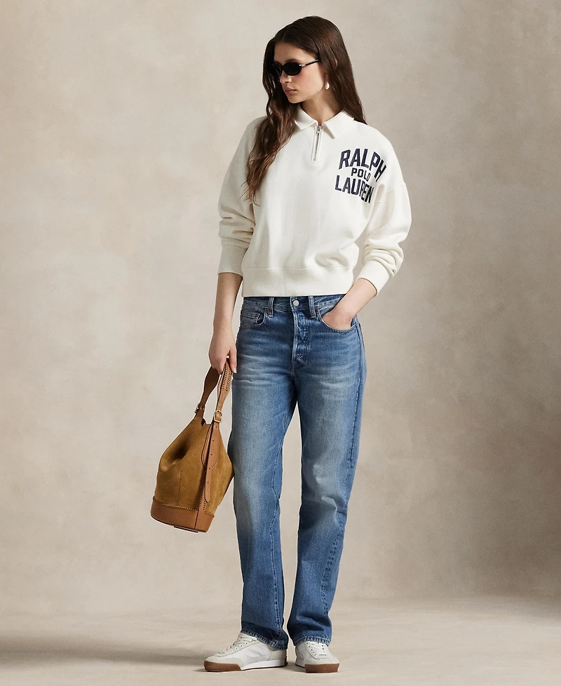 Polo Ralph Lauren Women's Logo Fleece Quarter-Zip Sweatshirt