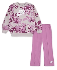 Nike Toddler Girls 2-Piece Floral Camo Crewneck Sweatshirt and Leggings Set