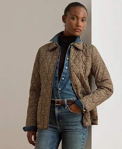 Lauren Ralph Women's Quilted Velboa-Lined Coat