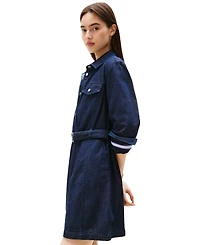 Tommy Jeans Women's Belted Cotton Denim Dress