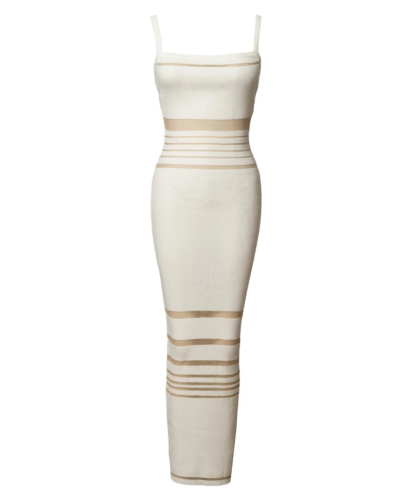 Jluxlabel Women's Striped Rib Knit Dress