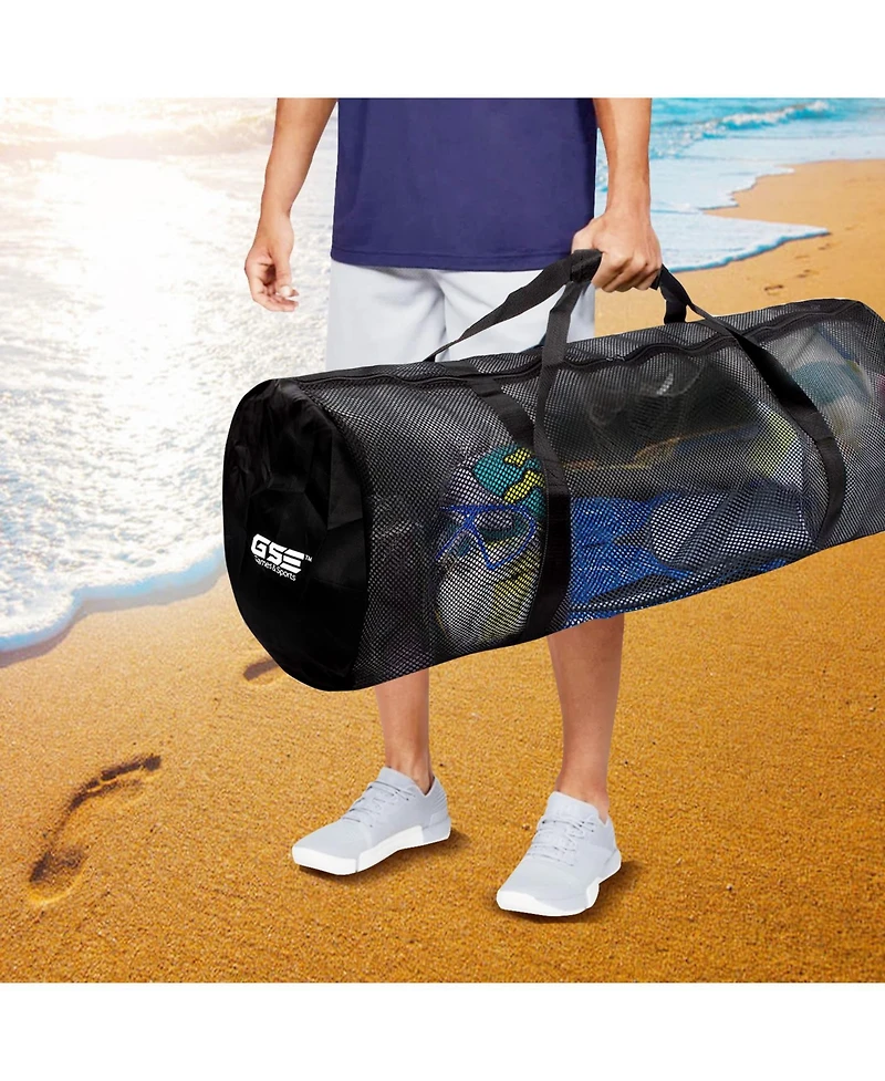 Gse Games & Sports Expert Large Mesh Equipment Duffel Bag, Scuba Bag with Zipper for Diving Equipment