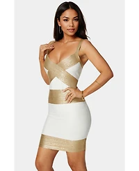 Bebe Women's Color Block Bandage Dress
