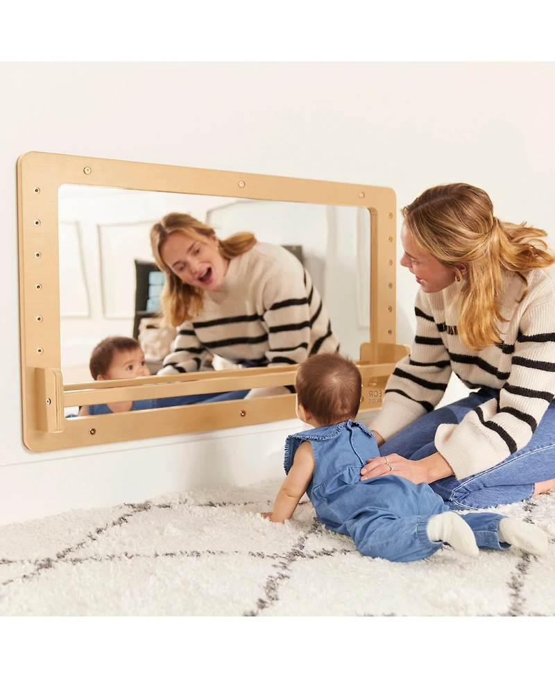 ECR4Kids Wall-Mounted Coordination Mirror, Natural
