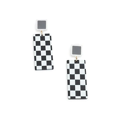 Sohi Checkered Drop Earrings