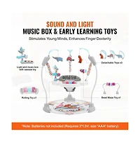 Slickblue Kids Bouncer Activity Center Jumper Jumperoo with Toys Music Lights