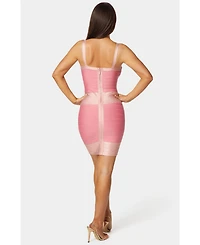 Bebe Women's Color Block Bandage Dress
