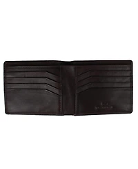 Trafalgar Men's Lazzaro Lattice Weave Leather Bi-Fold Wallet