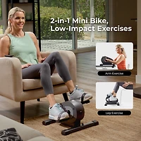 Sunny Health & Fitness Smart Motorized Mini Exercise Bike with 18 Speed Levels, Free SunnyFit App Bluetooth Link