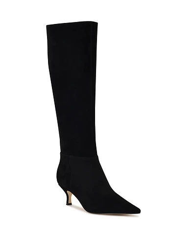 Nine West Women's Somas Tall Kitten Heel Boots