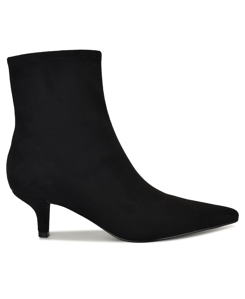 Nine West Women's Tabbie Kitten Heel High Ankle Booties