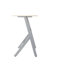 Guidecraft Standing Collaboration Desk for Kids and Adults: Adjustable Height Birch Plywood Table with Metal Legs for Home, Office, Classrooms and Mor