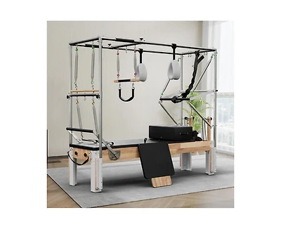 Mikolo Wooden Reformer & Cadillac Trapeze Table – Full Studio Set with Sitting Box