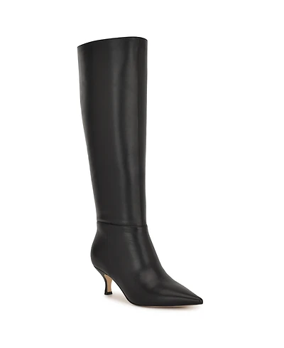 Nine West Women's Somas Tall Kitten Heel Boots