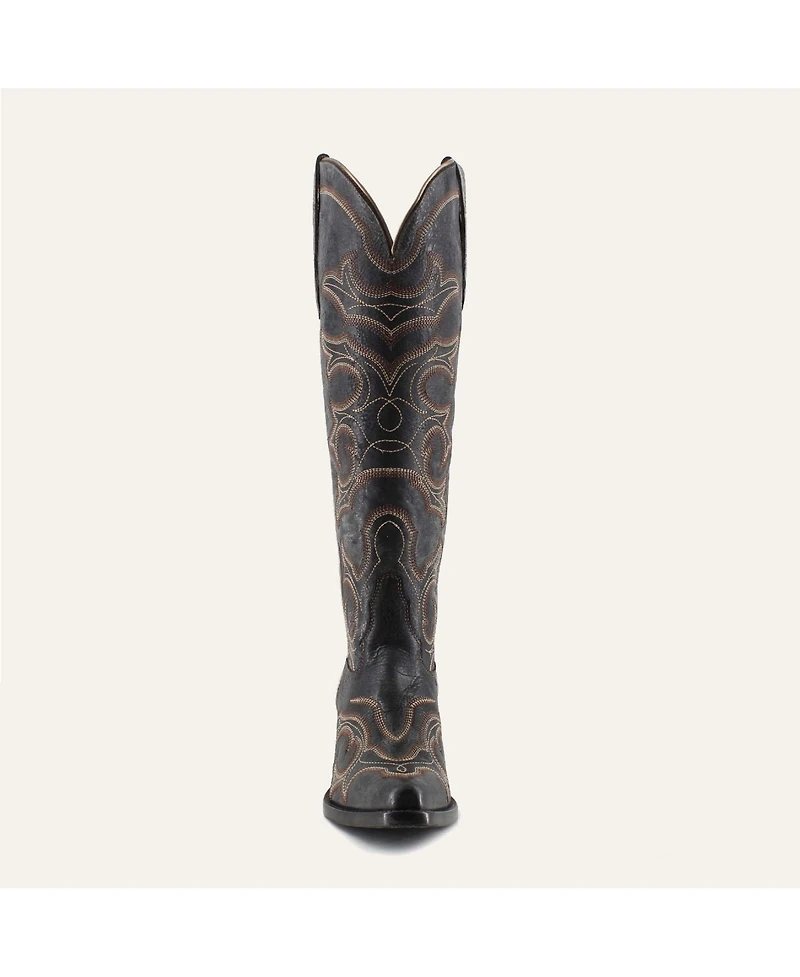 Olivia Leather Cowgirl Boots - Stylish Western Footwear & Comfort By Buck Brana