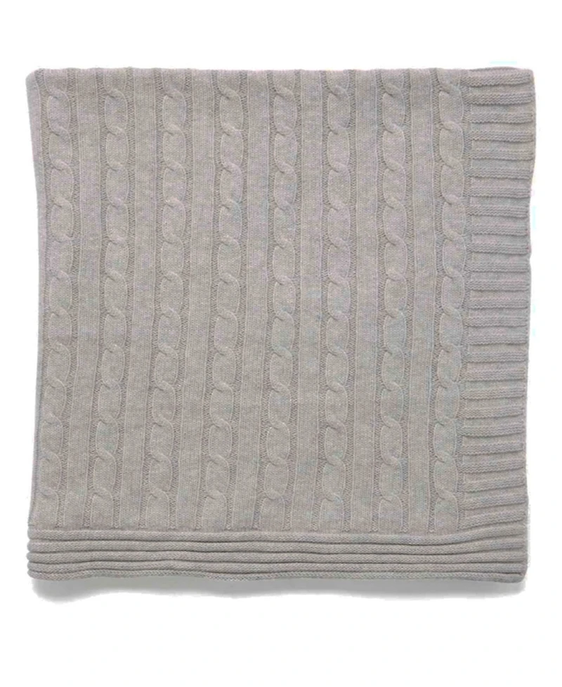 Baby Mode Signature Baby Boys and Girls All Cotton Cable Knit Blanket