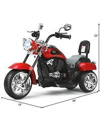 6V Powered Toddler 3-Wheel Motorbike Ride On Toy with Horn and Headlight
