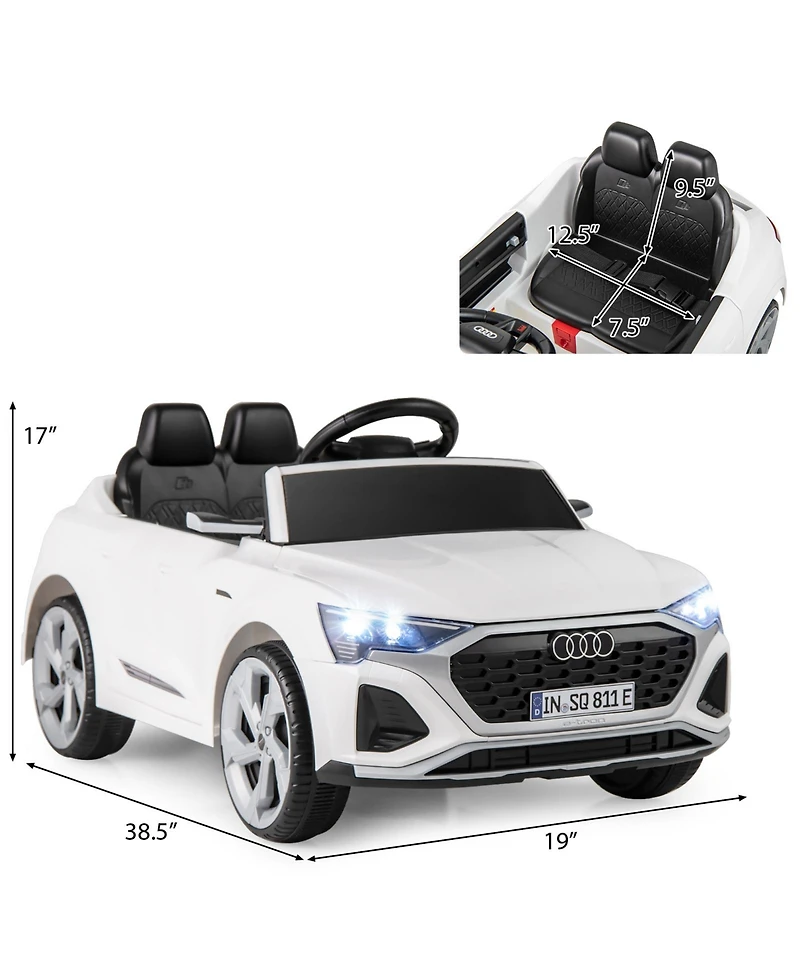 Mecale 12V Kids Ride on Car Licensed Audi SQ8 with Remote Control and 3 Speeds