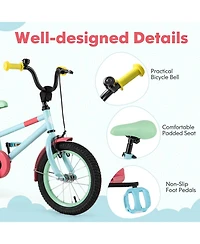 Kids Bike with Adjustable Handlebar and Saddle Blue
