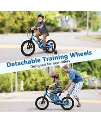 16 Inch Kids Bike Lightweight with Detachable Training Wheels for Aged 4 to 7