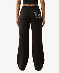 True Religion Women's Lurex Buddha Straight Leg Pants