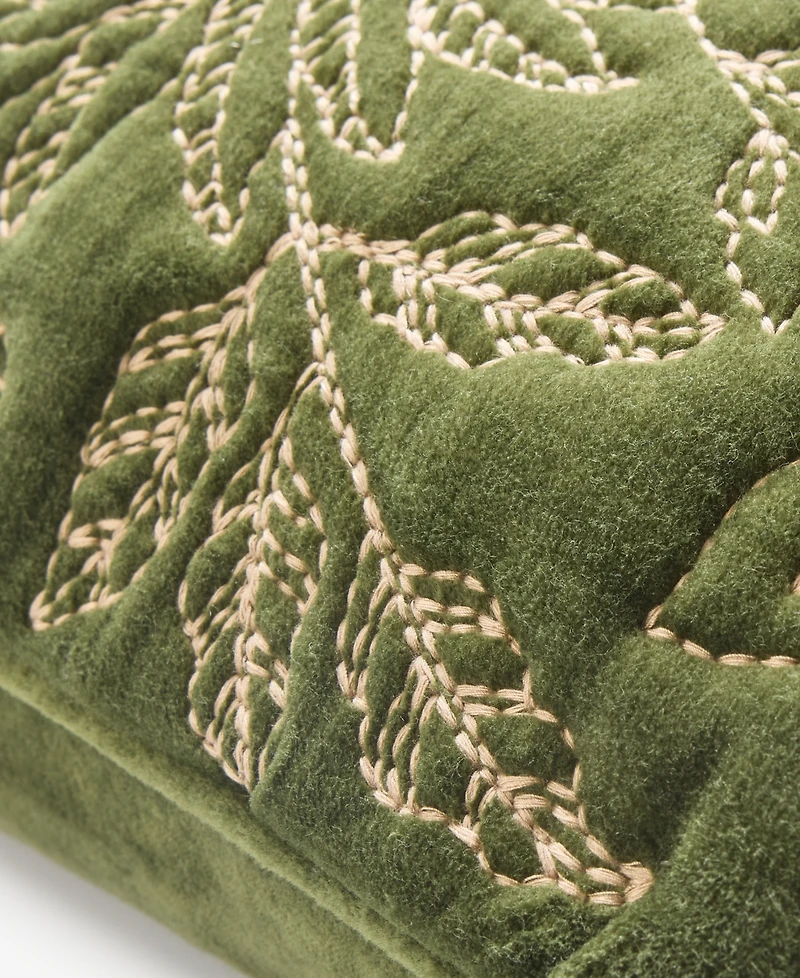 Charter Club Velvet Botanical Decorative Pillow, 18" x 18", Exclusively at Macy's