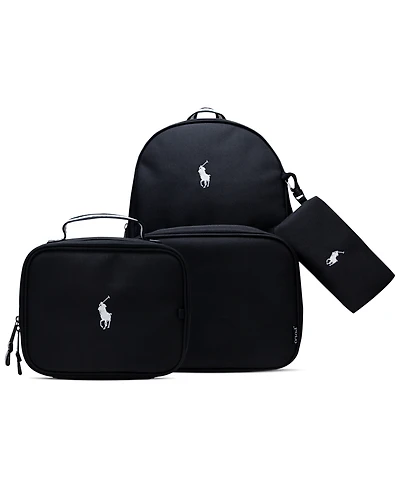 Polo Ralph Lauren Big Boys Backpack, Lunch Box and Pencil Case Combo Set, 3 Piece