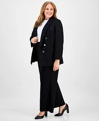 Anne Klein Plus Faux Double-Breasted Jacket