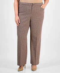 Anne Klein Plus Houndstooth Bootcut Pants