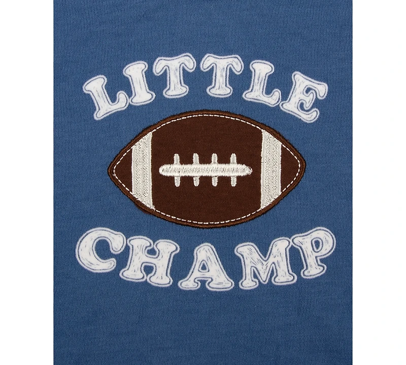 Baby Essentials Boys Little Champ Football Bodysuit, Pants, Cap & Socks, 4 Piece Set