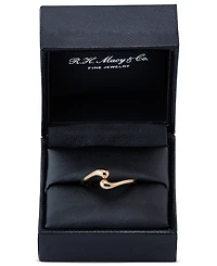 Polished Flared End Skinny Bypass Fashion Ring in 10k Gold