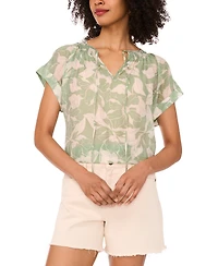 Vince Camuto Women's Shirred-Neck Peasant Blouse