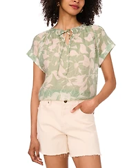 Vince Camuto Women's Shirred-Neck Peasant Blouse