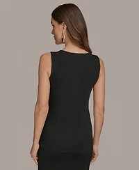Donna Karan New York Women's Sleeveless Button-Front Sweater
