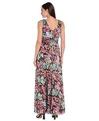 R & M Richards Women's Sleeveless Metallic A-Line Dress