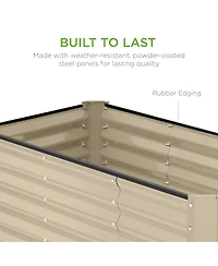 Best Choice Products 4x2x2ft Outdoor Metal Raised Garden Bed, Planter Box for Vegetables, Flowers