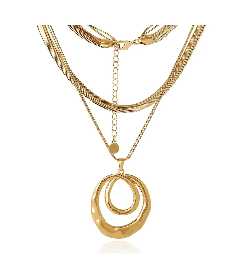 Bcbg Layered Spiral Pendant Necklace