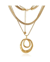 Bcbg Layered Spiral Pendant Necklace