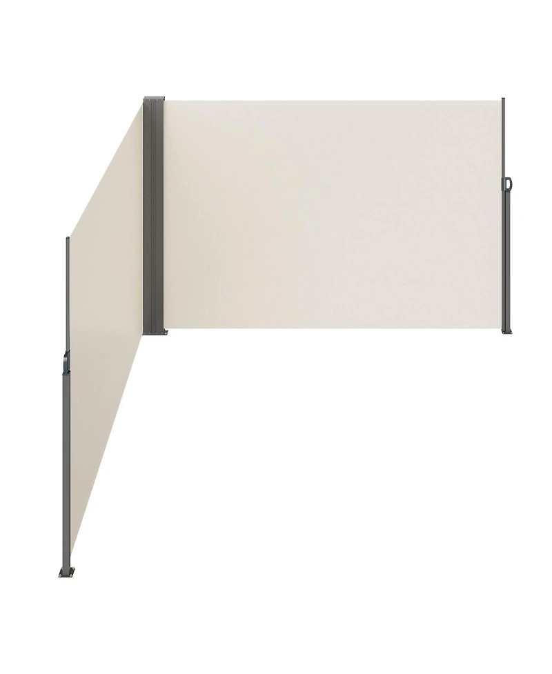 Slickblue Waterproof Retractable Side Awning Privacy Screen for Garden Patio or Balcony Use