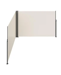 Slickblue Waterproof Retractable Side Awning Privacy Screen for Garden Patio or Balcony Use